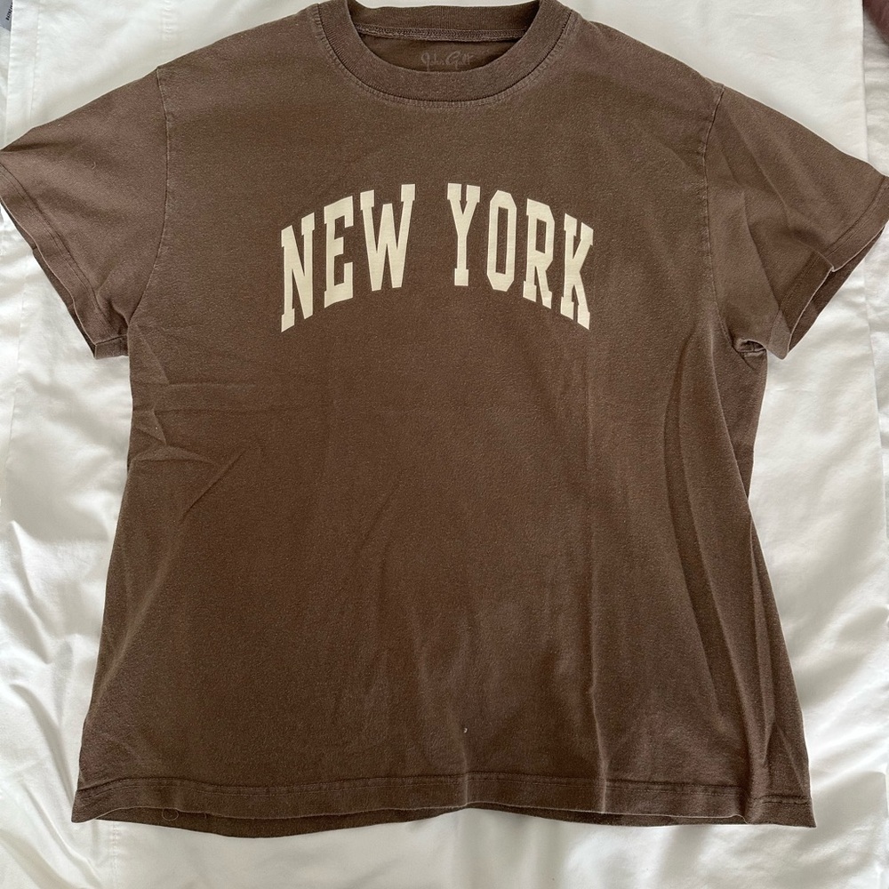 Brandy Melville Brown 'New York' Tee